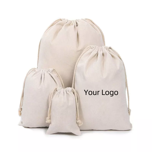 Eco-friendly Luxury High Quality Cotton Linen Drawstring <b>Bag</b> With Cloth Shoe Dust Hat <b>Shopping</b> Gift White Cotton Linen Pouch - Product Image 4