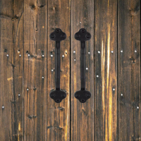 Manija de Hierro Fundido Rústica de 9 Pulgadas para Puertas de Granero, Vallas de Madera y Uso en Apartamentos, Fácil Instalación
