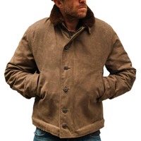 Automne hiver américain rétro manteau Amekaji couleur unie laine d'agneau hommes décontracté