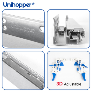 UNIHOPPER personnalisé synchroniser 3D réglable <span class=keywords><strong>Rail</strong></span> Undermount dissimulé pousser la glissière de tiroir ouvert pour armoires de cuisine - Product Image 3