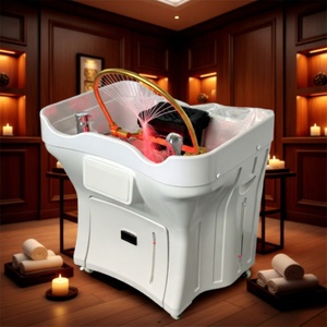 Kisen No Plumbing Portable <b>Head</b> Spa Unit Japanese <b>Style</b> Rolling Water Tank Salon Hair Wash Sink & Massage Bed - Product Image 1
