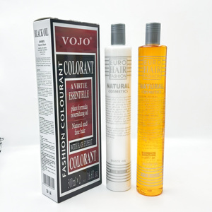 <span class=keywords><strong>Teinture</strong></span> capillaire noire cristalline AB professionnelle 500 ml * 2, offre un noir profond et brillant, résistant à la décoloration - Product Image 1