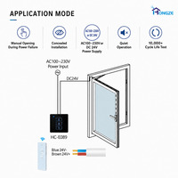 Ouvre-fenêtre électrique en alliage d'aluminium Hongze, moderne, automatique, intelligent, contrôlé par application, actionneur caché, bras rotatif, pour fenêtre à battant