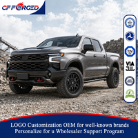 Jantes forgées sur mesure 17 18 20 pouces 6x139.7 Jantes forgées tout-terrain pour Chevy Silverado 1500 ZR2 Sierra Noir mat 4x4
