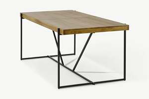Table de salle à manger rectangulaire à cadre en métal desigjn moderne à meilleur <span class=keywords><strong>prix</strong></span> - Product Image 3