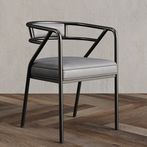 <span class=keywords><strong>Chaise</strong></span> de salle à manger en métal nordique, mobile, pour la maison, le bureau, avec dossier, style luxe léger, tabouret de restaurant, de café - Product Image 6