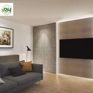 Moderne Innenraum-Holzwanddekoration Schalldämmende 3D-Akupanel-Holzwandpaneele für Hotel-Wohnzimmer-Wanddekoration von Akoestische - Product Image 4