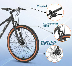 Bicicleta de montaña Spatial, stock en almacén de la UE, 21 velocidades, capacidad de carga 120 kg, neumáticos de 29 pulgadas * 2.1, palanca de cambios de pulgar, suspensión en horquilla delantera - Product Image 3