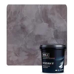 Peinture murale Vissney Effet miroir Stuc classique Plâtre vénitien Application facile Peinture murale intérieure étanche