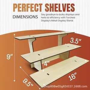 Étagère simple en bois à plusieurs niveaux, 3 étages, de type rectangulaire, sans perçage, couleur bois naturel, écologique, type échelle - Product Image 4