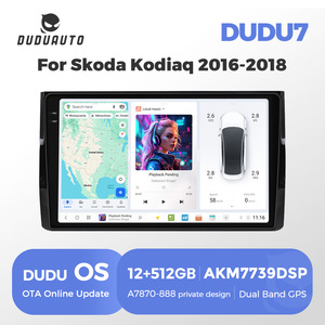 DUDUAUTO Autoradio Lecteur Multimédia <span class=keywords><strong>Android</strong></span> <span class=keywords><strong>Auto</strong></span> Carplay 2Din pour <span class=keywords><strong>Skoda</strong></span> <span class=keywords><strong>Kodiaq</strong></span> 2016-2021 Karoq NU7 2017-2021 - Product Image 2