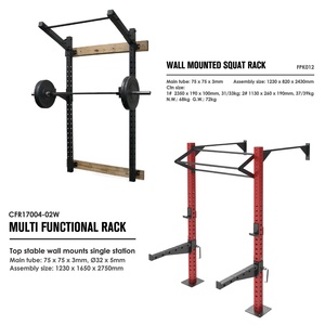 Equipo de Entrenamiento de Fuerza de Metal VIGFIT, Soporte de Sentadillas Plegable Ajustable para Montaje en Pared, Comercial, para Gimnasio - Product Image 6