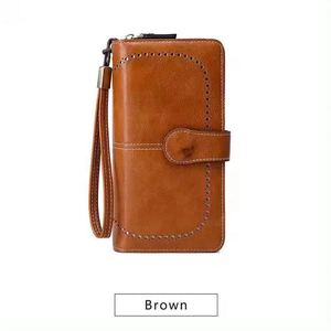 Free Sample travel designer vintage rfid cheap new genuine leather <b>women</b> long <b>wallets</b> clutch - Product Image 5