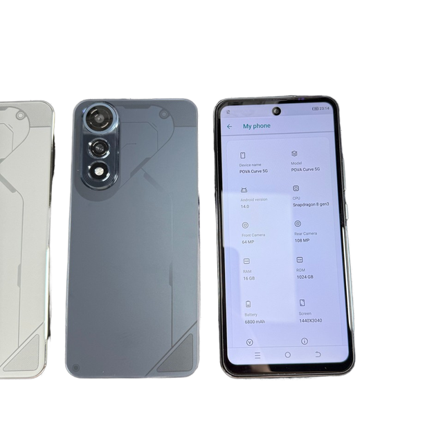 Factory Price New 7.3" 16GB+1TB 5G Smartphone 6800mAh Battery 50MP+108MP Pova7 Cameras Android 14 WiFi Mobile