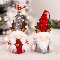 Ourwarm Mr et Mme Gnomes de Noël pour Fêtes, Cadeaux, Ornements de Poupées Sans Visage, Jouets en Peluche, LED, Tissu Imperméable, Utilisation Intérieure