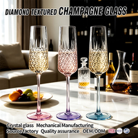 Ensemble de verres à vin à long pied personnalisables, style rétro et luxe léger, pour fêtes et mariages