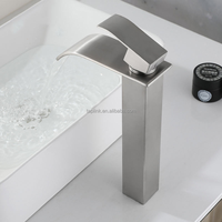 Mitigeur haut de gamme Taplink moderne à poignée unique, en acier inoxydable 304, finition chromée, avec cartouche céramique, pour lavabo de salle de bain