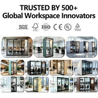 Cabine Acoustique Silencieuse Moderne à Cadre en Aluminium Réglable pour Espaces de Travail Ouverts en Bureaux, Idéale pour le Télétravail et les Hôpitaux