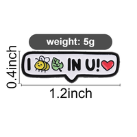 Épinglette en émail personnalisée I Bee-leaf In U, badge en métal avec jeu de mots amusant abeille-feuille, citation motivante, bijou créatif, cadeau