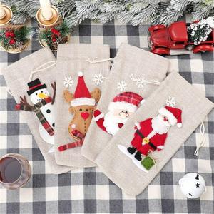 Christmas Wine Bottle Cover Christmas Tree Portable Champagne Wine Bag Cartoon Exquisite Wine Gift New Year Decor - Product Image 5