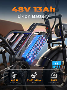 VTT électrique VARUN 16 pouces à pneus larges, 500W, 40km/h, suspension intégrale, pour hommes, en stock au Royaume-Uni, faible MOQ, OEM/ODM - Product Image 4