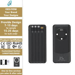 สินค้าขายดี พาวเวอร์แบงค์พกพา 20000mAh ชาร์จเร็ว หน้าจอ LED พร้อมสายชาร์จ 4 เส้น สำหรับโทรศัพท์มือถือ เหมาะสำหรับกิจกรรมกลางแจ้ง - Product Image 1