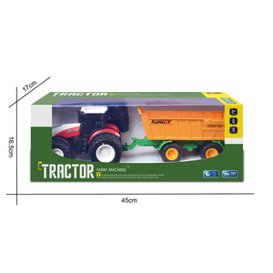 Mini <span class=keywords><strong>tracteur</strong></span> <span class=keywords><strong>radiocommandé</strong></span> à échelle 1/24G 6 canaux, jouet en plastique avec <span class=keywords><strong>remorque</strong></span> de camion à benne, modèle 2.4 - Product Image 2