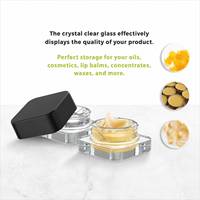 Pot en verre personnalisé avec logo, 9 ml, 7 ml, 5 ml, résistant aux enfants, pour cire de colophane, pots de stockage de concentrés en verre de 2 g avec étiquette