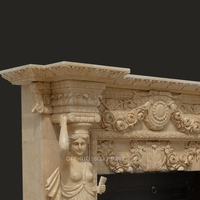 Statue d'ange grec de luxe sculptée à la main, décoration Surround, cheminée en marbre