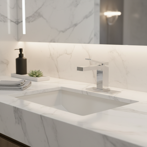 Luxueux Design Unique En Laiton Lavabo Mitigeur Chrome Pont Montage Monotrou <span class=keywords><strong>Eau</strong></span> Chaude Et Froide Robinet De Salle De Bains - Product Image 5