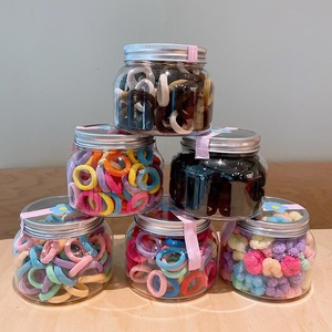 Élastiques à cheveux colorés en caoutchouc pour enfants coréens, bandeaux élastiques pour filles, serviettes à cheveux, chouchous qui ne blessent pas - Product Image 1