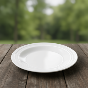 Flat <b>Plate</b> 26 Cm White <b>Ceramic</b> Dinnerware Dish - Product Image 3