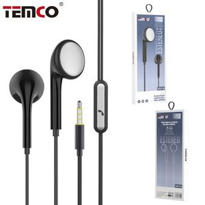 Auriculares con cable Temco de 5 m, estéreo, intrauditivos, con micrófono para teléfonos móviles - Product Image 1