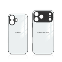 Coques de téléphone personnalisées en TPU 2D avec sublimation, compatibles avec la charge sans fil pour iPhone 17 Pro Max avec petit trou pour la caméra