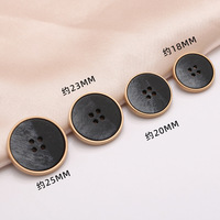 Boutons en résine décoratifs haut de gamme à quatre trous pour vêtements, manteaux et costumes, pour hommes et femmes, à coudre à la main
