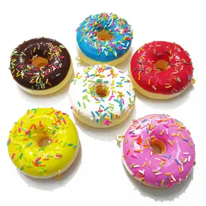 Groothandel Kleurrijke Food Soft Custom Stress Speelgoed Langzaam Stijgende Squishy Donut Schuim Decompressie Pu Squeeze Speelgoed Goedkoop