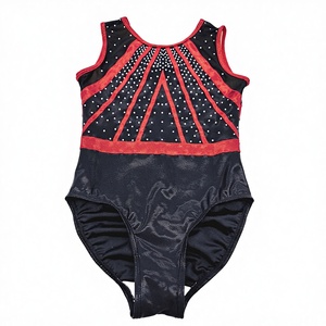 Leotardos de Gimnasia Personalizados para Niñas, Estilo Moderno, con Estampado por Sublimación, sin Mangas, con Pedrería, 100% Nailon - Product Image 3
