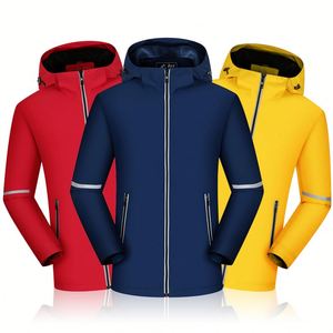 Chaqueta Cortavientos Impermeable para Hombre, 100% Poliéster, para Senderismo, Expediciones, Todo Clima, Diseño Deportivo - Product Image 1