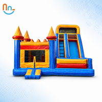 Joy2fun Château Gonflable Combo Toboggan et Maison de Rebond pour Enfants et Adultes avec Souffleur