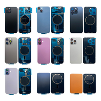 Coque arrière en verre avec aimant et objectif d'appareil photo pour iPhone 14 15 16 17 Pro Max – Pièces de rechange complètes pour réparation du boîtier arrière (vente en gros)