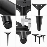 Pieds de meubles robustes en acier inoxydable en forme de T de luxe pour canapé, meuble TV, table basse, armoire, chevet, mobilier d'hôpital, salle à manger