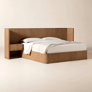 Camas de Madera de Roble Macizo Tamaño <span class=keywords><strong>King</strong></span> y Queen con Diseño Multifuncional para Dormitorio - Product Image 2