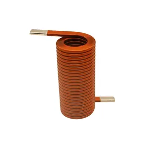 Bobinas de choque de inducción de alambre plano de cobre personalizadas Mingda Bobina de núcleo de aire de inductor de potencia de alta corriente