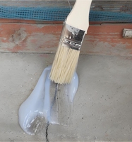 Revêtement de carrelage de salle de bain en polyuréthane transparent Colle de mortier imperméabilisante facile à utiliser avec arrêt d'eau efficace en acier polyester