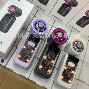 Handheld Cooling Fan F388 Brushless Motor Digital Display <b>Neck</b> Wearable Portable Fan 3-6H Battery Life USB Power - Product Image 5