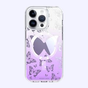 Funda Magnética para Teléfono Móvil con Diseño de Mariposa Holográfica Personalizada, Brillante y Lujosa para iPhone 15 14 Pro Max - Product Image 1