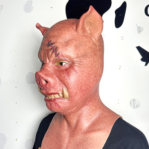 <span class=keywords><strong>Masque</strong></span> de <span class=keywords><strong>cochon</strong></span> effrayant pour fête d'Halloween, accessoires de costume de film d'<span class=keywords><strong>horreur</strong></span>, <span class=keywords><strong>masque</strong></span> réaliste en silicone en forme de visage de <span class=keywords><strong>cochon</strong></span> - Product Image 2