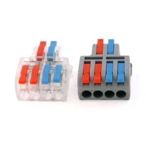 Screwless Pluggable Quick Wire Connector Mount Electrical Push In Spring Terminal Blocks