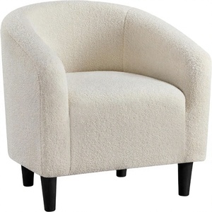 Fauteuil pivotant de salon Disen Furniture, style moderne et luxueux, en cuir PU capitonné, personnalisable pour salon, chambre à coucher, bureau à domicile - Product Image 4