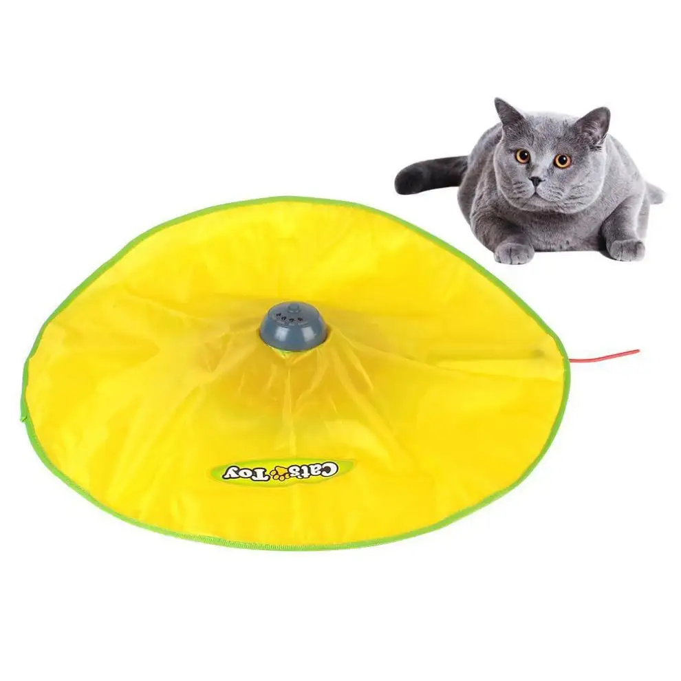 4 velocità Smart Cat Toys Electric Motion Undercover Mouse Fabric Moving Feather giocattolo interattivo per Cat Kitty Automatic Pet Toy